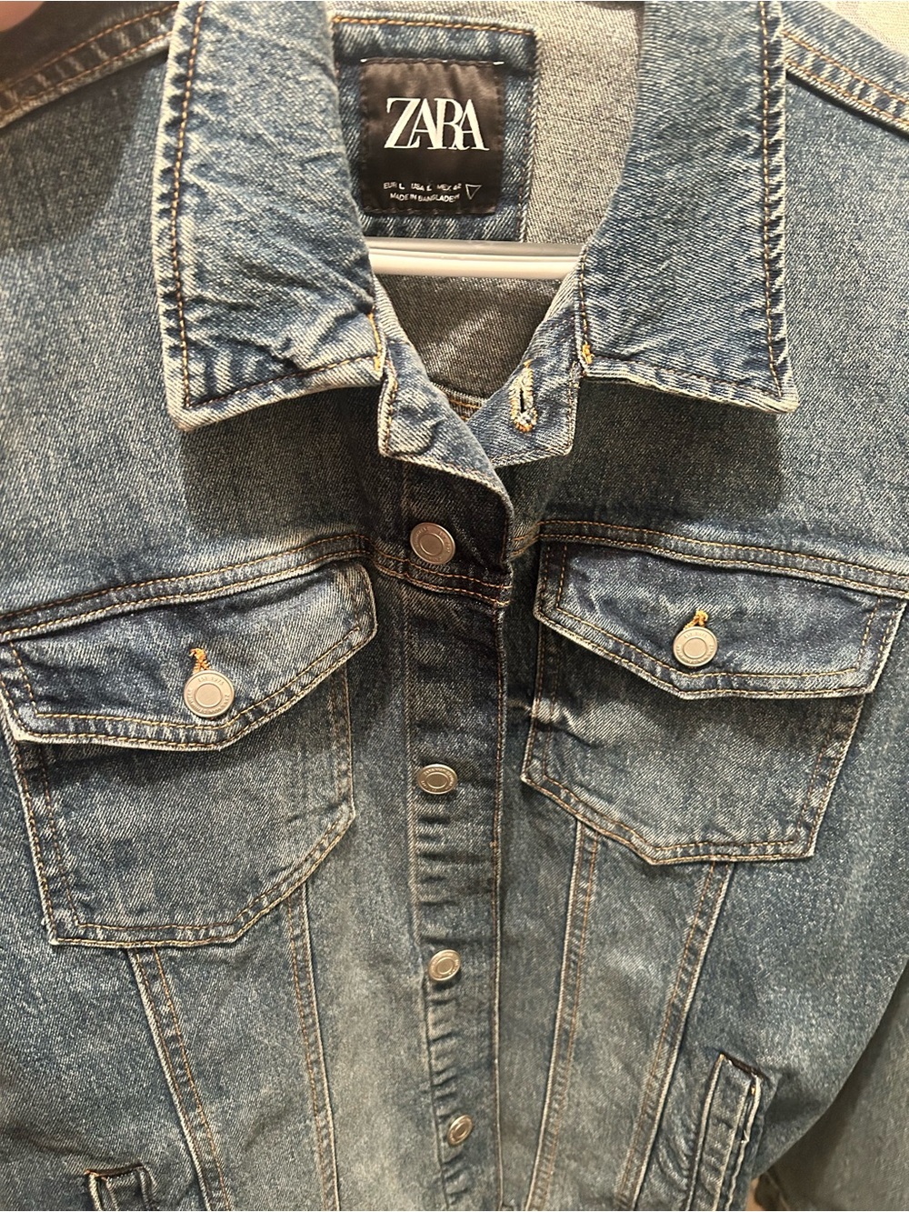 ZARA Light Blue Denim Trucker Jacket